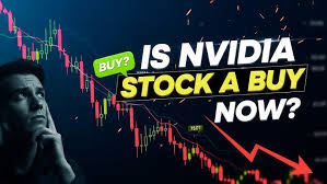 Nvidia AI chip and stock market chart concept